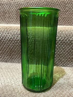 Vintage Hoosier Glass #1 4103 vase green 10”x5” inch Gorgeous For Wooden Spoons
